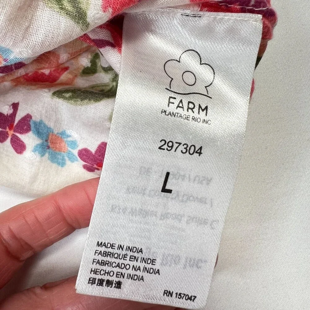 Farm Rio Spring Bananas Mini Skirt Smocked Stretch Floral Multicolor LARGE - Picture 15 of 16